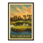 TPC Sawgrass Vintage Golf Travel Poster | Florida Golf Wall Art Decor