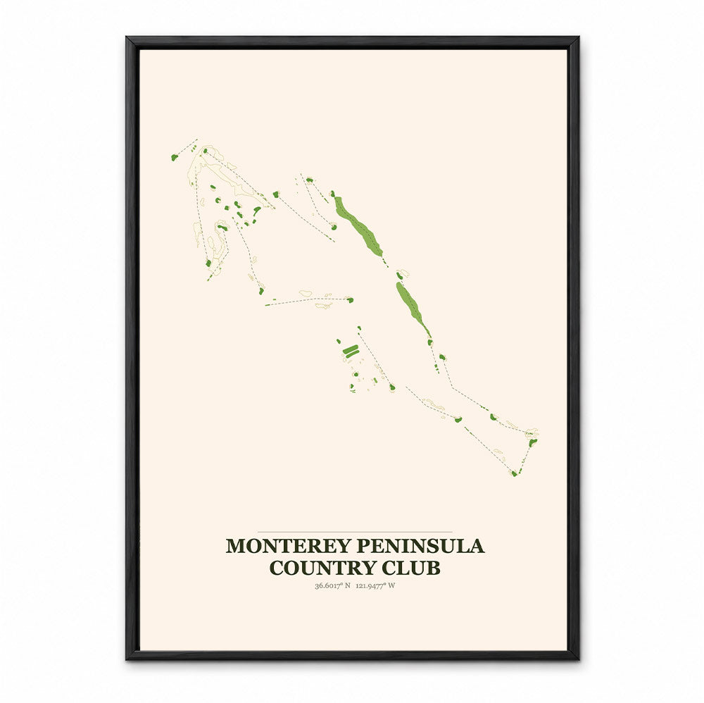 Monterey Peninsula Country Club course map in California USA