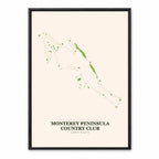 Monterey Peninsula Country Club course map in California USA