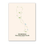 Muirfield Village golf course map print poster, Ohio USA golf wall art