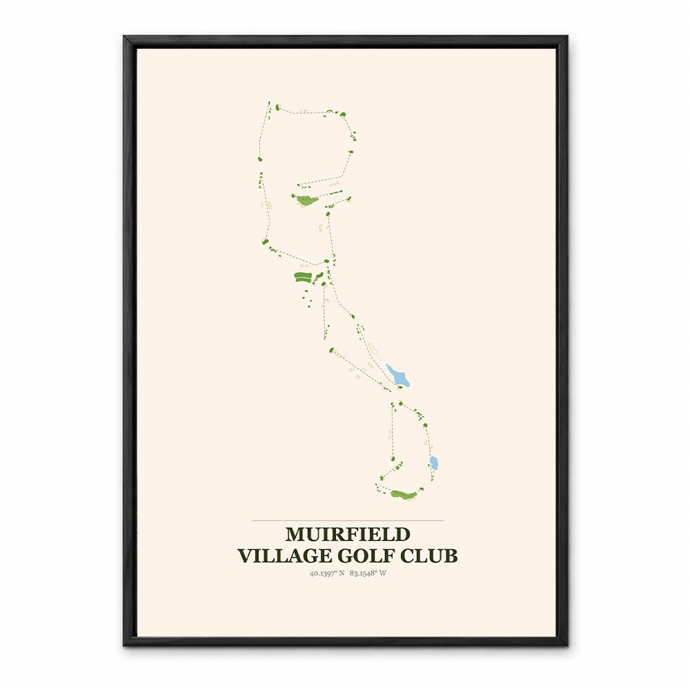 Muirfield Village course map in Ohio USA