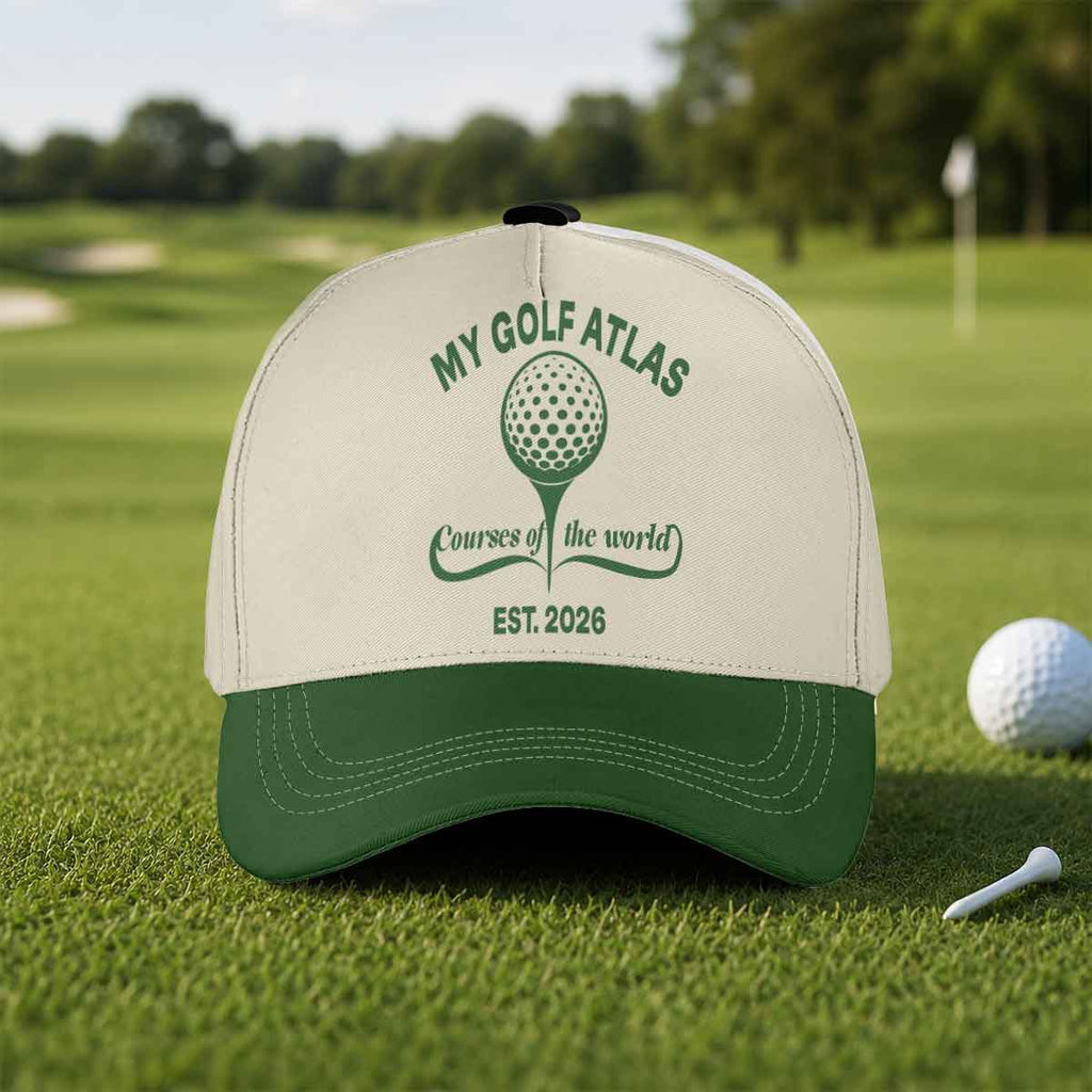 My Golf Atlas Courses of the World Hat - Funny Golf Gift for Golfers golf hat