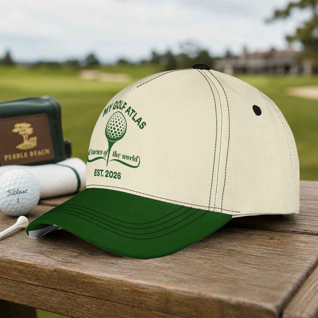 My Golf Atlas Courses of the World Hat - Funny Golf Gift for Golfers