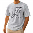 Funny No Golf Today Unisex T-Shirt - Sad Stick Figure Golfer Graphic Tee