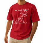 Funny No Golf Today Unisex T-Shirt - Sad Stick Figure Golfer Graphic Tee