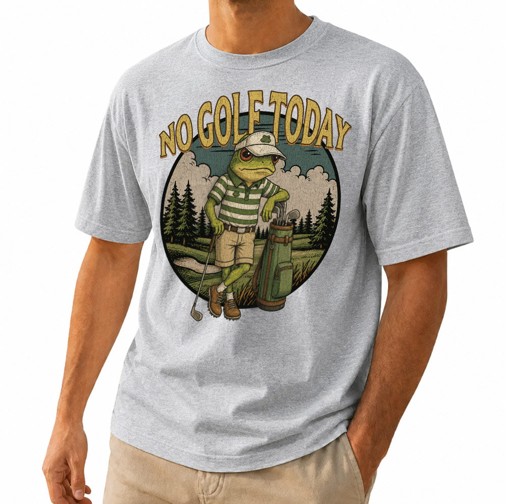 No Golf Today Funny Frog Unisex T-Shirt - Funny Golfing Graphic Tee