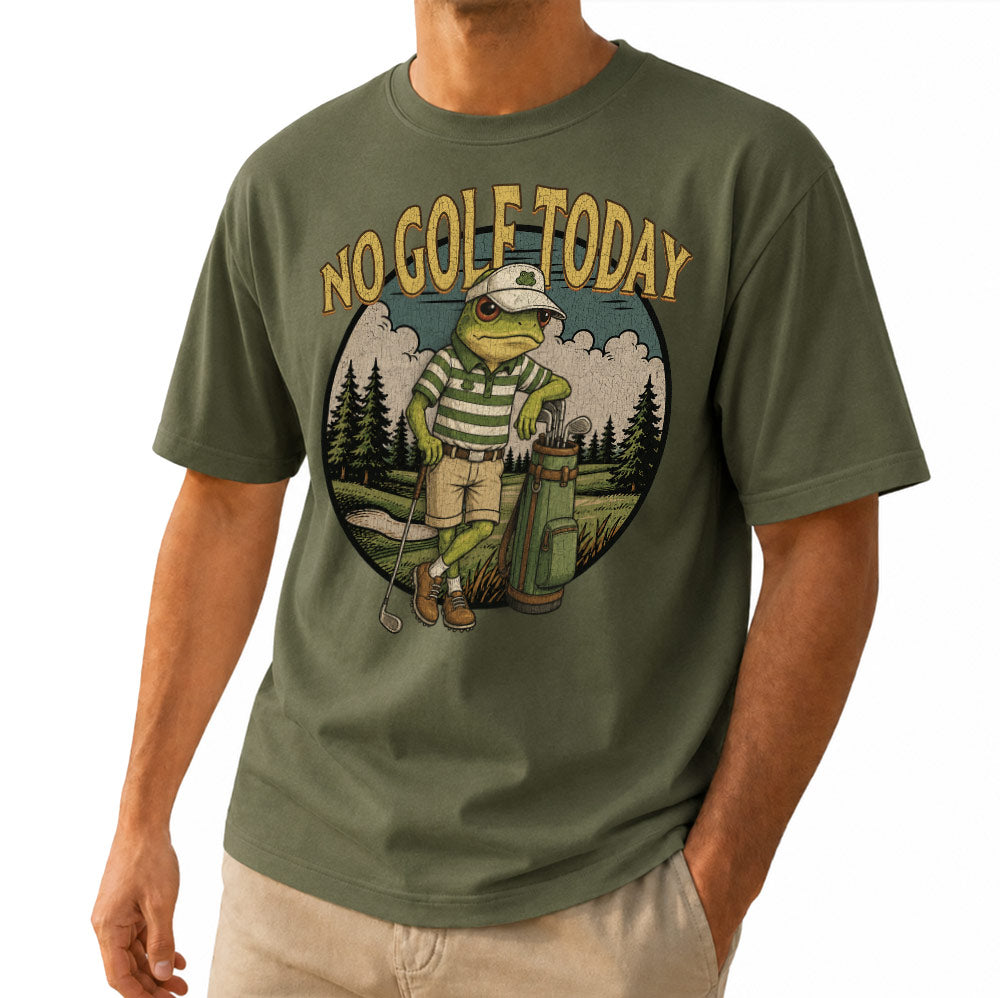 No Golf Today Funny Frog Unisex T-Shirt - Funny Golfing Graphic Tee