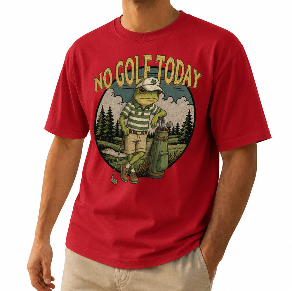 No Golf Today Funny Frog Unisex T-Shirt - Funny Golfing Graphic Tee