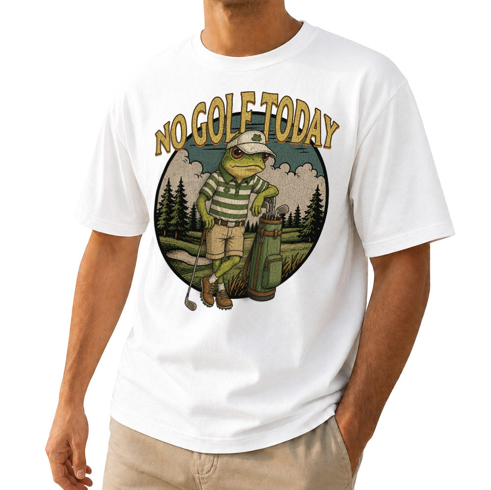 No Golf Today Funny Frog Unisex T-Shirt - Funny Golfing Graphic Tee
