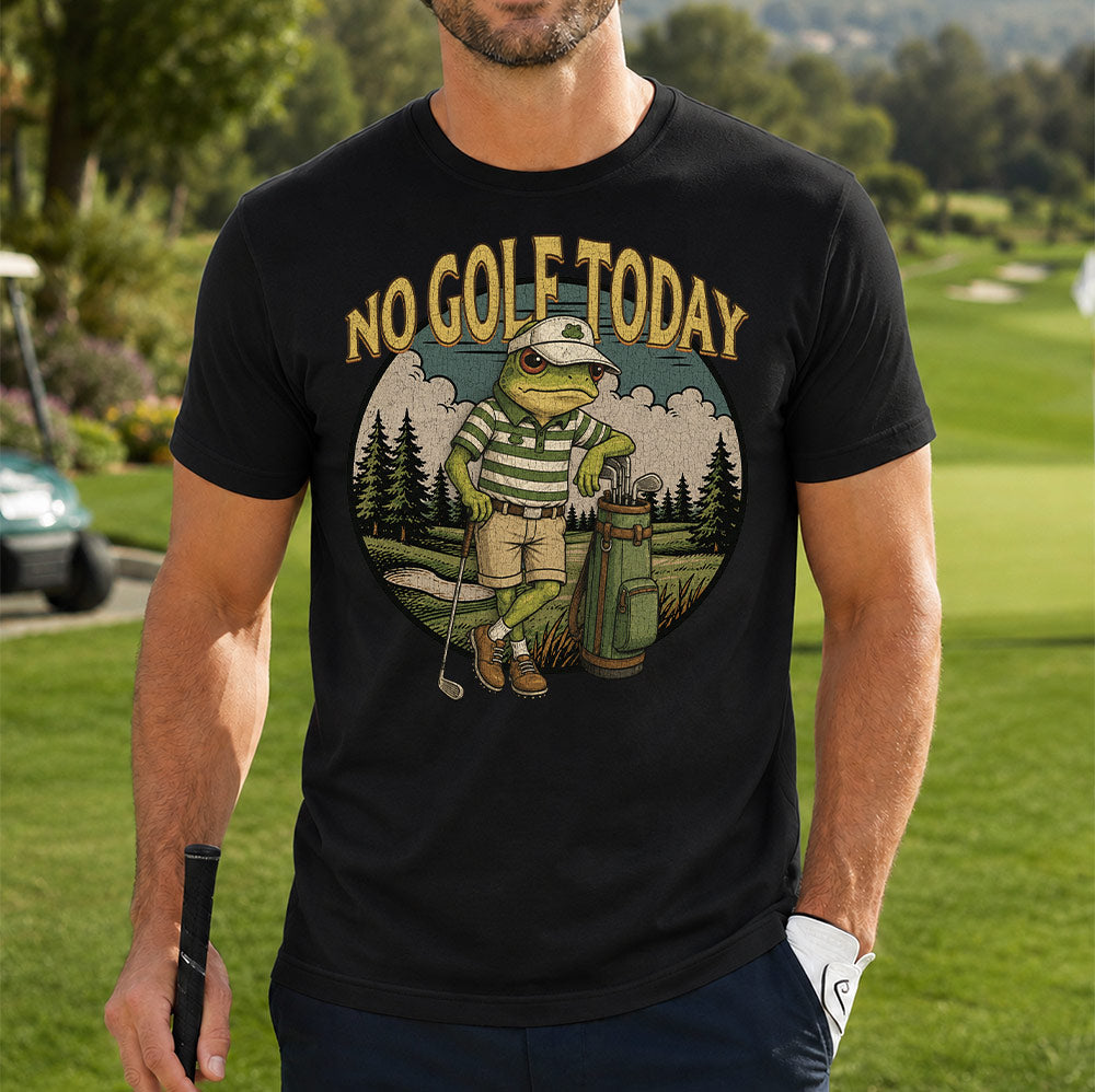 No Golf Today Funny Frog Unisex T-Shirt - Funny Golfing Graphic Tee