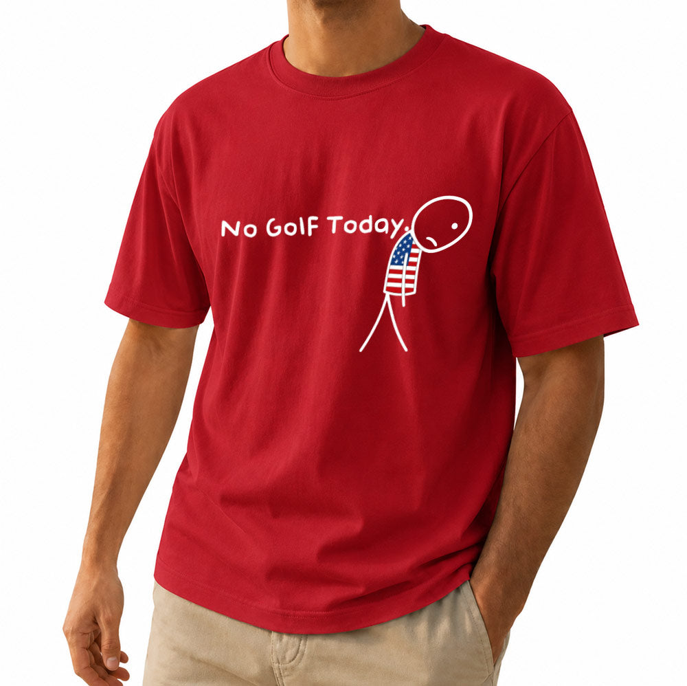 No Golf Today Stick Figure Unisex T-Shirt - Funny Golfing Shirt