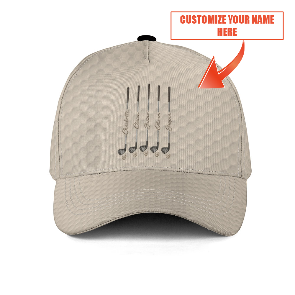 Personalized Golf Dimple Texture Hat - Funny Golf Gift for Golfers golf hat