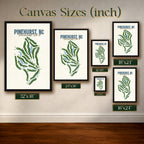 PINEHURST NC Golf Course Map Print Poster | North Carolina USA Golf Wall Art