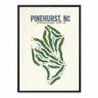 PINEHURST NC course map in North Carolina USA