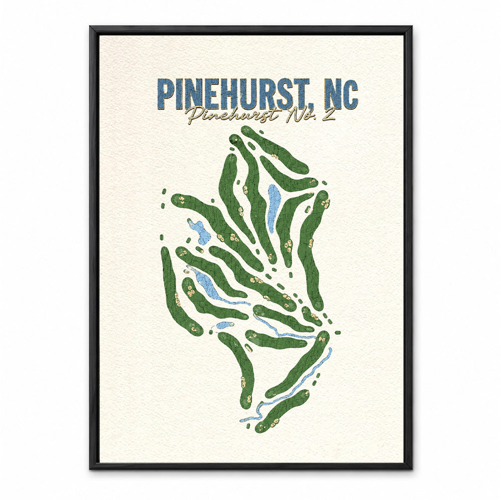 PINEHURST NC course map in North Carolina USA
