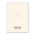 Pelican Hill golf course map print poster, California USA golf wall art
