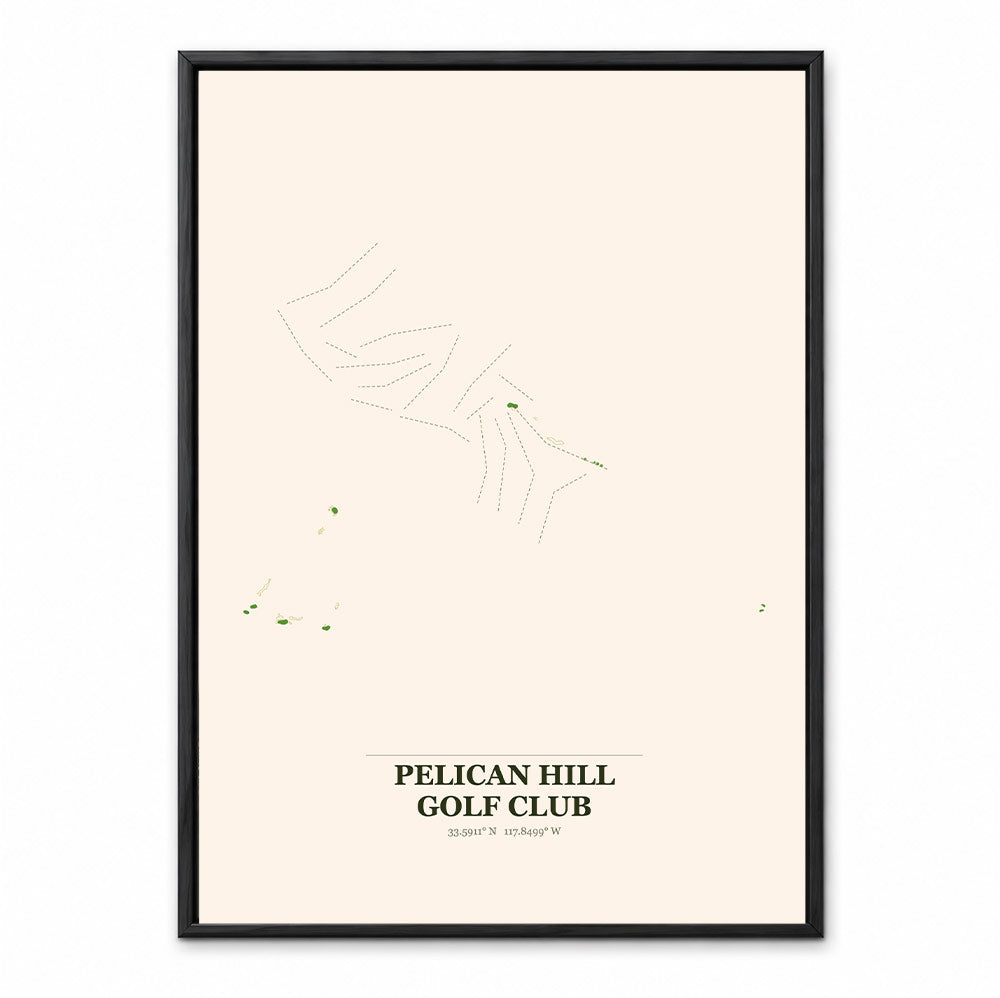 Pelican Hill course map in California USA