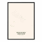 Pelican Hill course map in California USA
