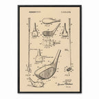 Premium Giclee Print Vintage Golf Club Patent by Andreas Magnusson copy retro golf art print