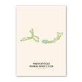 Princeville Makai golf course map print poster, Hawaii USA golf wall art