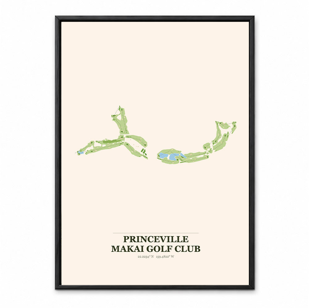 Princeville Makai course map in Hawaii USA