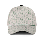Vintage Golf Icon Line Art Pattern Hat - Funny Golf Gift for Golfers golf hat