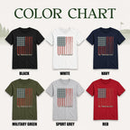 American Flag Golf Unisex T-Shirt - Patriotic Golf Balls & Clubs Graphic Tee