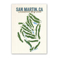 SAN MARTIN golf course map print poster, Sint Maarten golf wall art