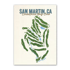 SAN MARTIN golf course map print poster, Sint Maarten golf wall art