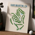 SAN MARTIN Golf Course Map Print Poster | Sint Maarten Golf Wall Art