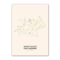 Sand Valley golf course map print poster, Wisconsin USA golf wall art