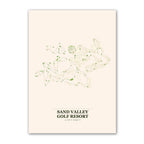Sand Valley golf course map print poster, Wisconsin USA golf wall art