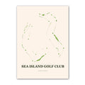 Sea Island golf course map print poster, British Columbia Canada golf wall art