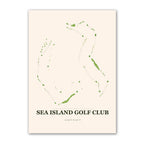 Sea Island golf course map print poster, British Columbia Canada golf wall art
