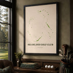 Sea Island Golf Course Map Print Poster | British Columbia Canada Golf Wall Art