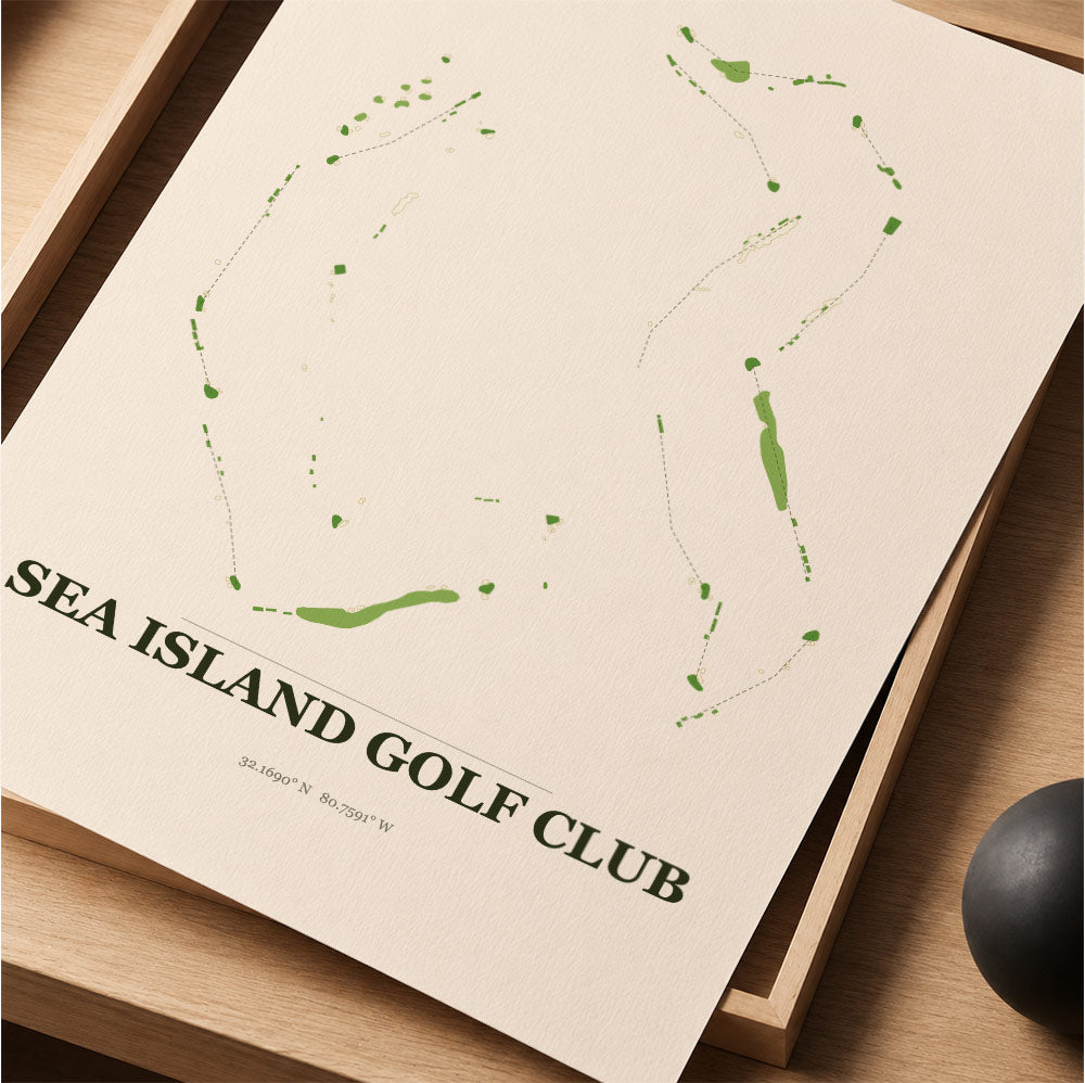 Sea Island Golf Course Map Print Poster | British Columbia Canada Golf Wall Art