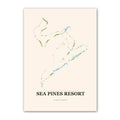 Sea Pines Resort golf course map print poster, South Carolina USA golf wall art