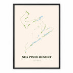 Sea Pines Resort course map in South Carolina USA