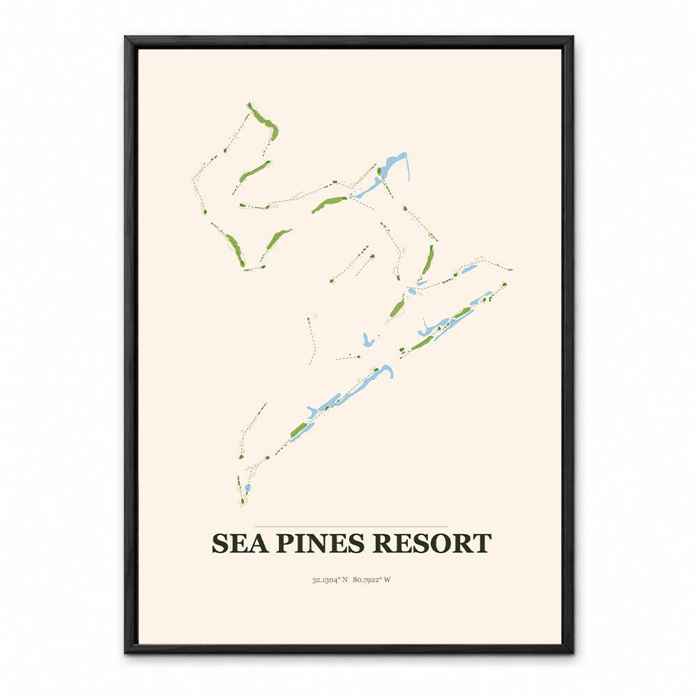 Sea Pines Resort course map in South Carolina USA