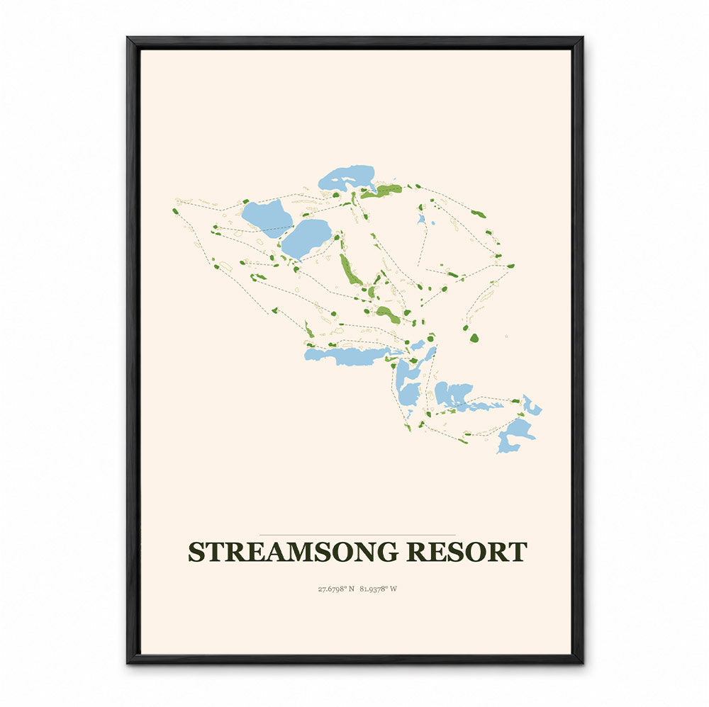 Streamsong Resort course map in Florida USA