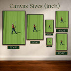 Vintage Tiger Woods Inspired Golf Painting Golf Poster | Retro Golf Wall Art Decor