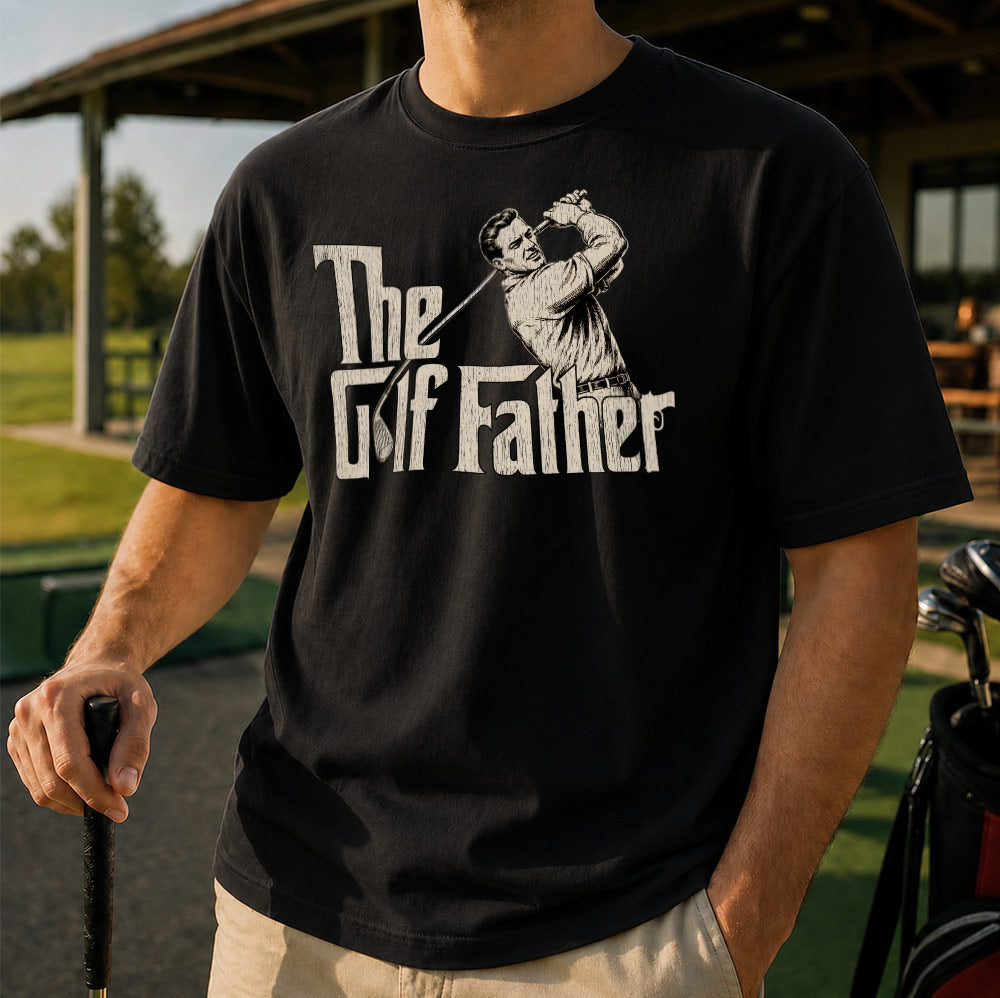 Vintage The Golf Father Unisex T-Shirt - Funny Golf Swing Graphic Tee