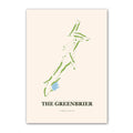 The Greenbrier golf course map print poster, West Virginia USA golf wall art