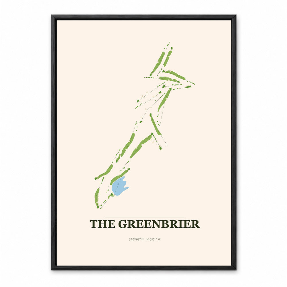 The Greenbrier course map in West Virginia USA