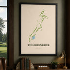 The Greenbrier Golf Course Map Print Poster | West Virginia USA Golf Wall Art