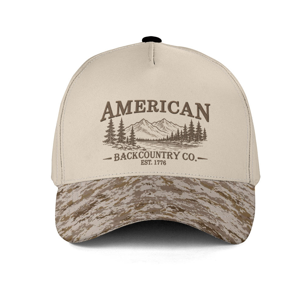 American Backcountry Co Est 1776 Hat - Funny Golf Gift for Golfers golf hat