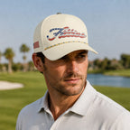 Fitties Patriotic American Flag Rope Hat - Funny Golf Gift for Golfers