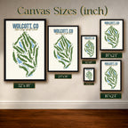 WOLCOTT CO Golf Course Map Print Poster | New York USA Golf Wall Art