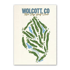 WOLCOTT CO golf course map print poster, New York USA golf wall art