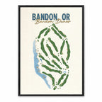 bANDON OR course map in Oregon USA